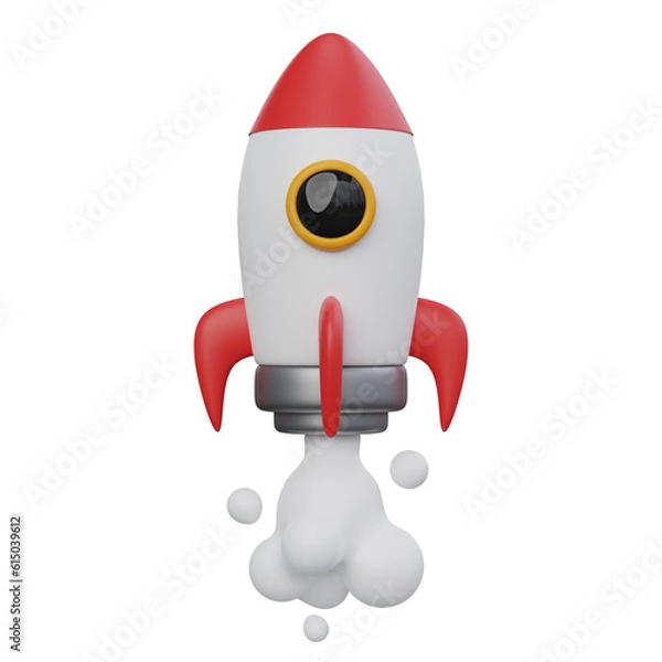 Obraz rocket 3d illustration