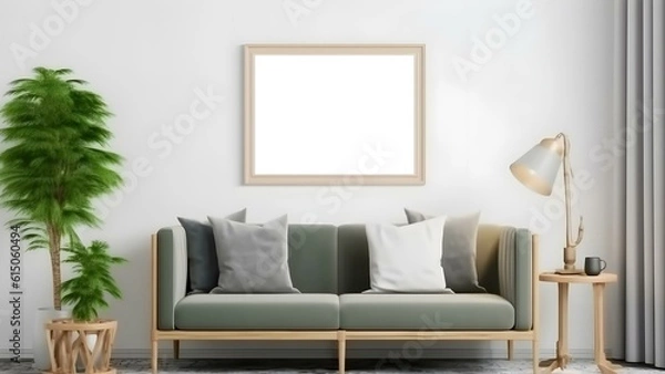 Fototapeta Comprehensive 3D Rendered Frame Mockup Set: Featuring Various Room Styles including Farmhouse, Art Studio, Children's, Minimalist, Military, Coastal, Dining, and Scandinavian Interiors - ai generated