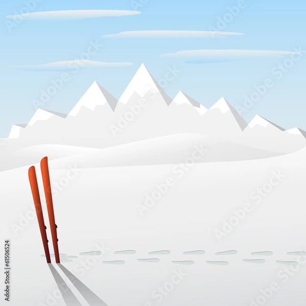 Obraz sky with montain on background