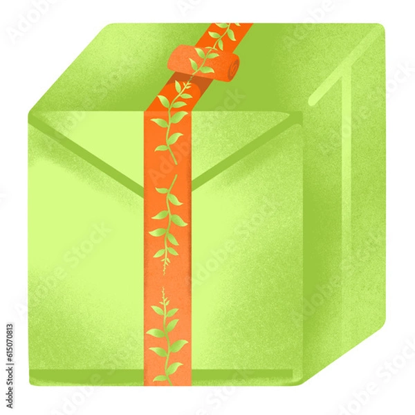 Obraz green gift box