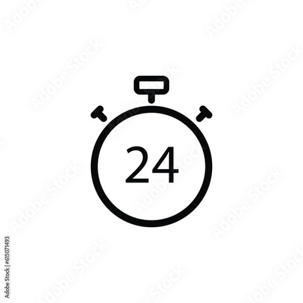 Obraz Time and clock line icons