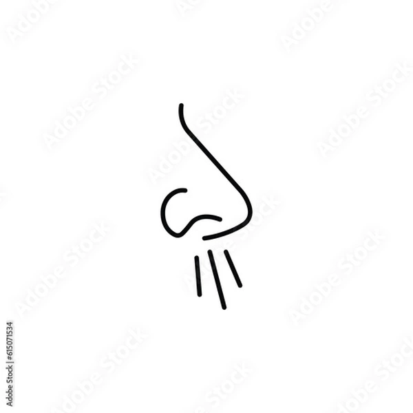 Obraz Runny nose vector icon, symbol, sign