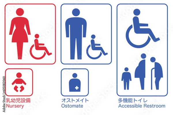 Obraz トイレ　マーク ベクター