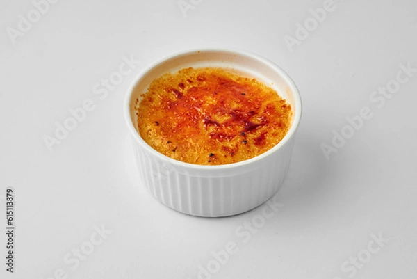 Fototapeta Creme brulee A delicate creamy dessert with a caramel crust