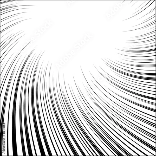 Fototapeta A Curved Comic and Cartoon Background Effect