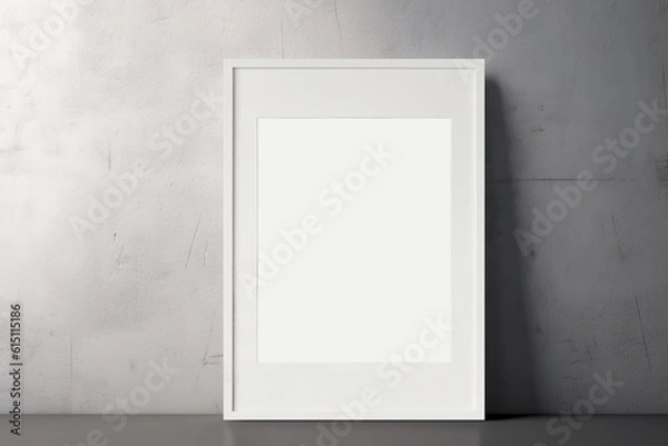 Fototapeta Frame mockup, artwork picture template in interior design. Created using generative AI tools