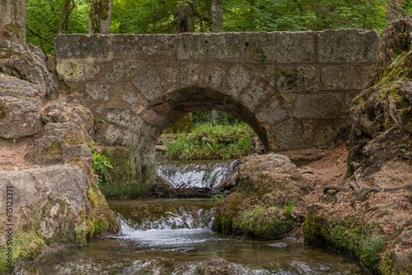 Fototapeta Bad Urach waterfalls in summer