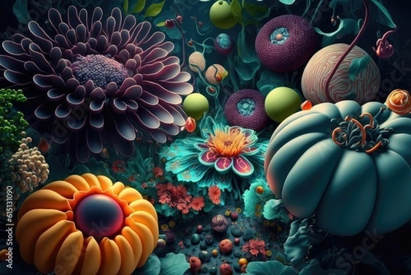 Obraz Mesmerizing alien desert plants ,made with Generative AI