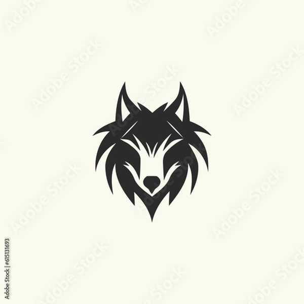 Obraz Abstract wolf head logo design vector illustration