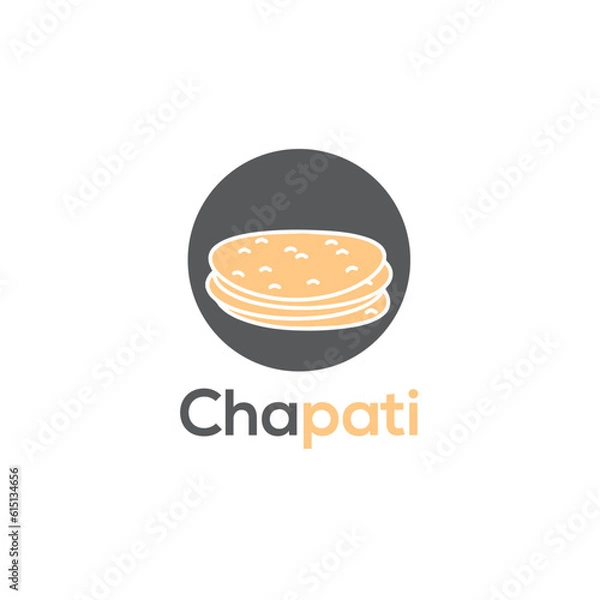Obraz chapati logo design vector templet,