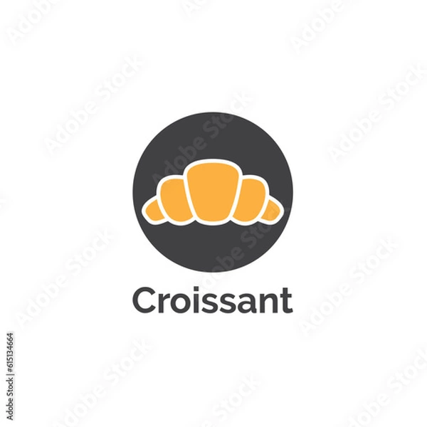 Obraz croissant logo design vector templet,