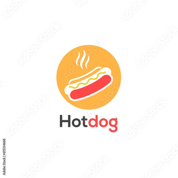 Obraz hot dog logo design vector templet,