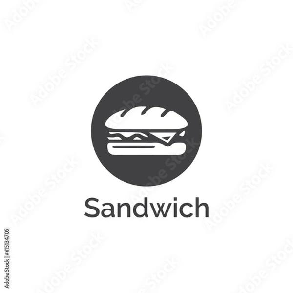 Obraz sandwich logo design vector templet,