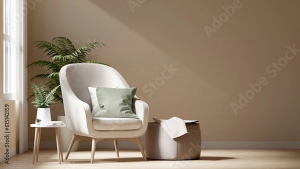 Fototapeta Nowoczesne wnętrze salonu - renderowanie 3D