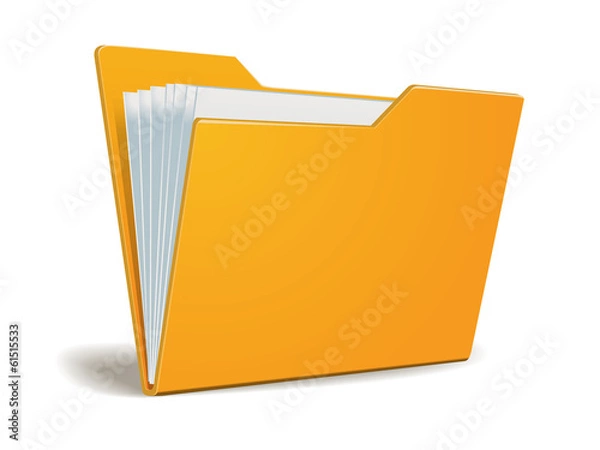 Fototapeta Folder wektorowy z dokumentami