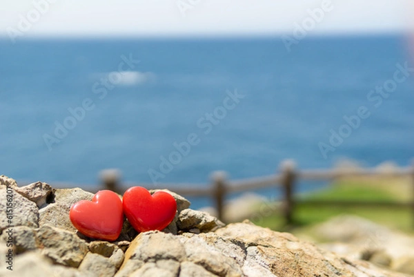 Fototapeta 二つのハートの置物