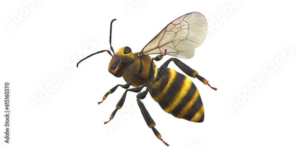 Fototapeta Bee isolated on a Transparent Background