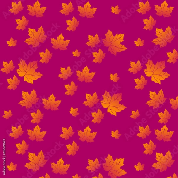 Fototapeta pattern with autumn leaves