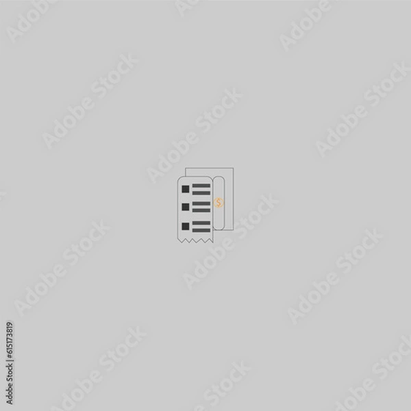 Fototapeta icon logo receipt of payment stock vector