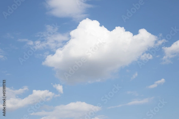 Fototapeta blue sky with white clouds