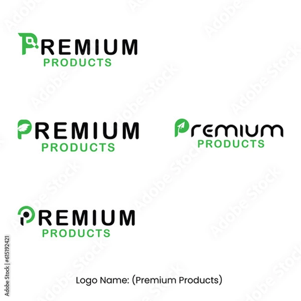 Obraz Creative letter p logo design and Vector Illustration