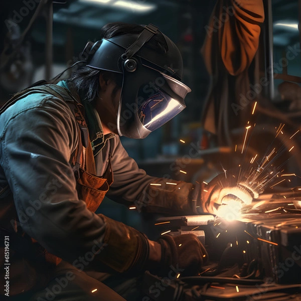 Fototapeta welder at work