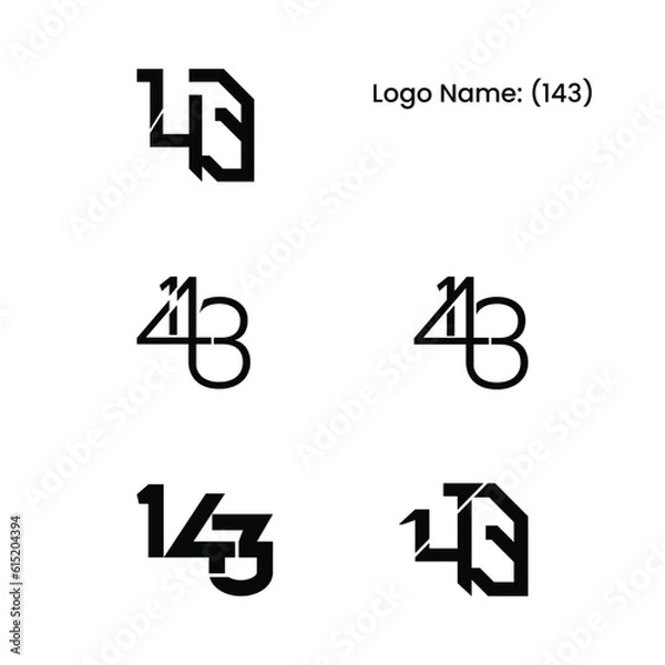 Obraz Creative Letters 143 logo design and Vector Illustration