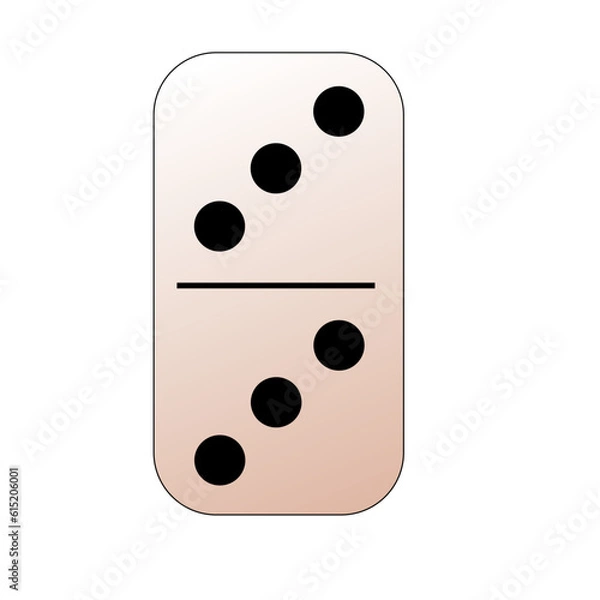 Fototapeta Creative vector domino full set isolated on white background