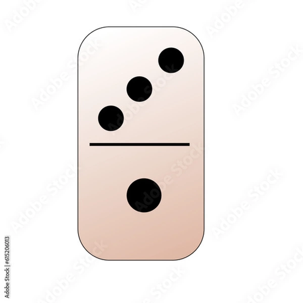 Fototapeta Creative vector domino full set isolated on white background