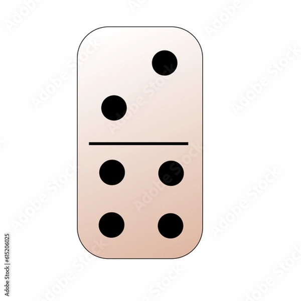 Fototapeta Creative vector domino full set isolated on white background