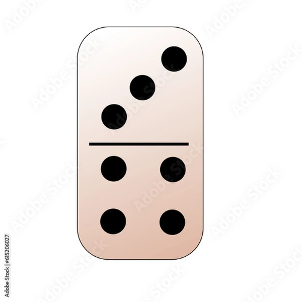 Fototapeta Creative vector domino full set isolated on white background