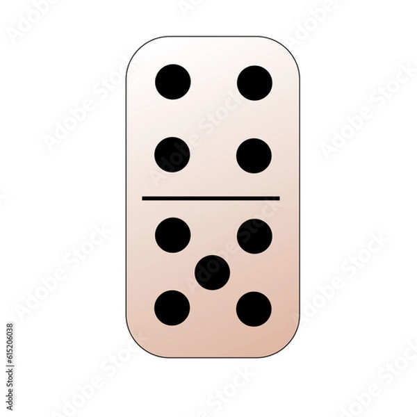 Fototapeta Creative vector domino full set isolated on white background