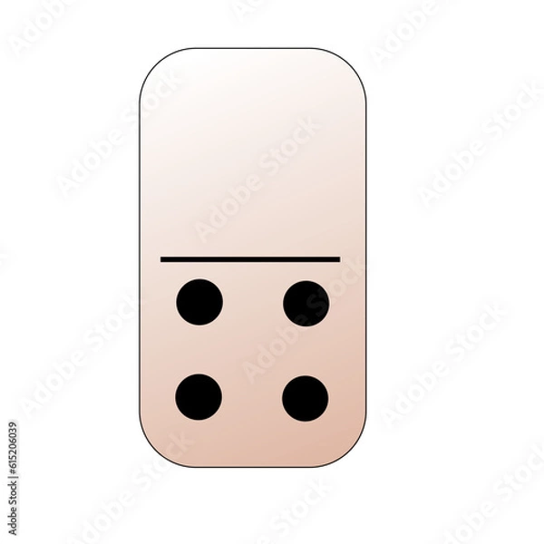 Fototapeta Creative vector domino full set isolated on white background