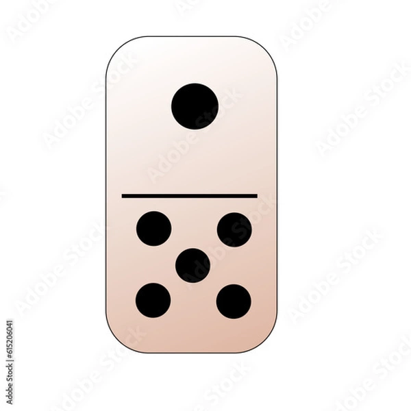 Fototapeta Creative vector domino full set isolated on white background