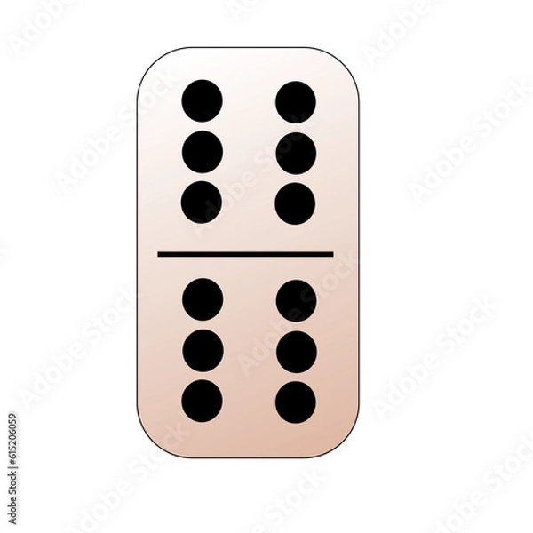 Fototapeta Creative vector domino full set isolated on white background