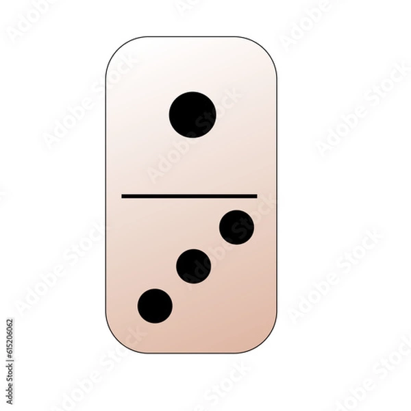 Fototapeta Creative vector domino full set isolated on white background