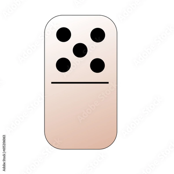 Fototapeta Creative vector domino full set isolated on white background