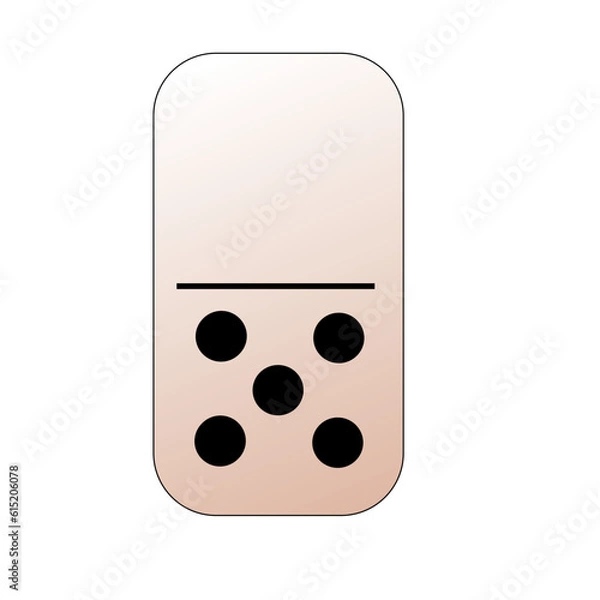 Fototapeta Creative vector domino full set isolated on white background