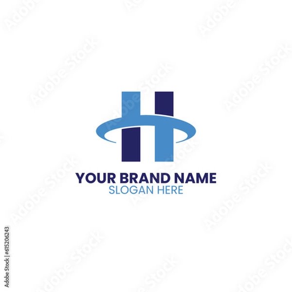 Obraz Creative Letters H logo design and Vector Illustration