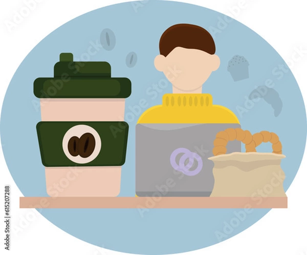 Obraz Snack illustration 