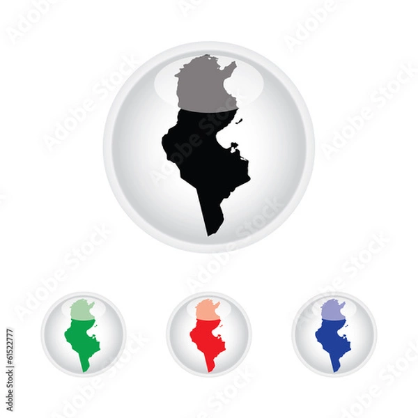 Fototapeta Icon Illustration with Four Color Variations