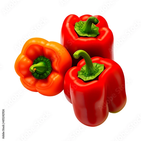 Obraz red and yellow peppers