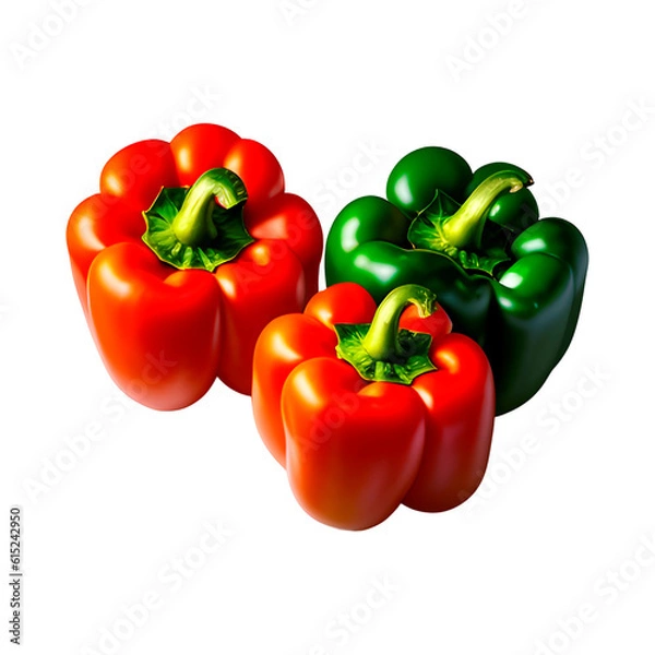 Obraz red and green peppers