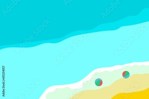 Obraz summer beach background with ball
