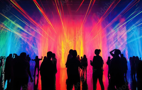 Obraz Party-Lasershow, Laser-Event, Ki generated