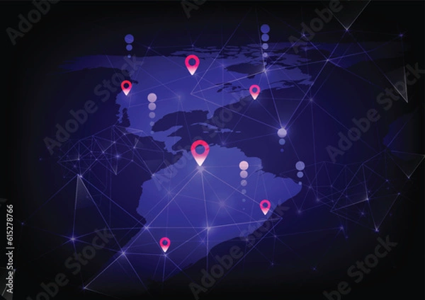 Fototapeta global conection4