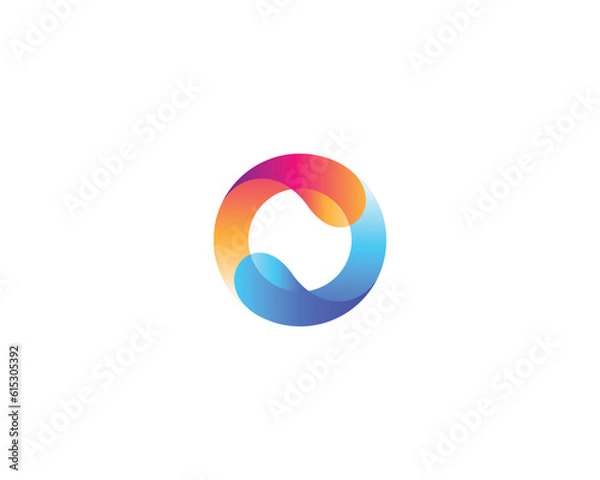 Obraz Colorful circle fluid logo gradient