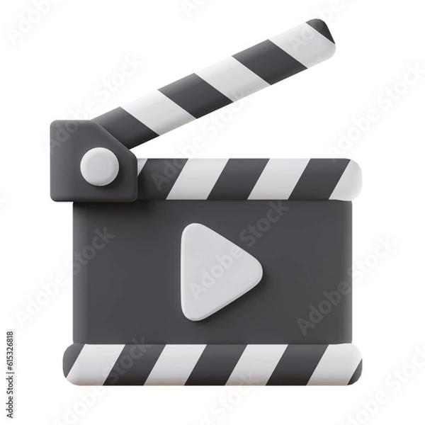 Obraz video clapperboard 3d icon