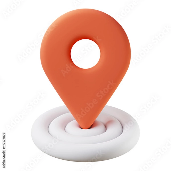 Obraz gps pin 3d icon
