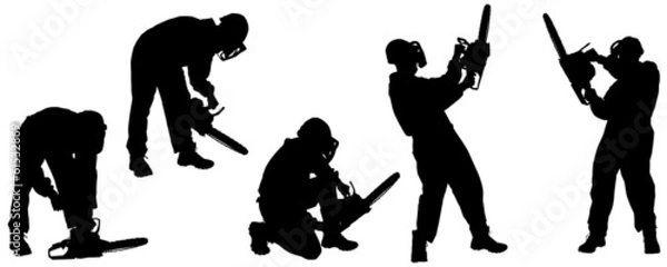 Obraz Vector silhouettes man.